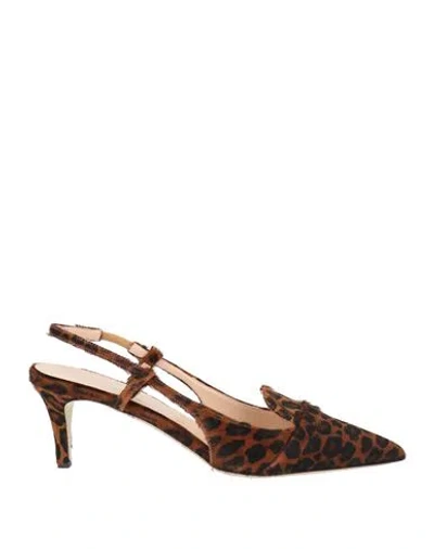 P.a.r.o.s.h P. A.r. O.s. H. Woman Pumps Camel Size 7 Leather In Nude
