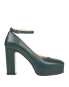 P.a.r.o.s.h P. A.r. O.s. H. Woman Pumps Dark Green Size 10 Soft Leather In Green