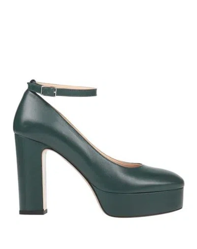 P.a.r.o.s.h P. A.r. O.s. H. Woman Pumps Dark Green Size 10 Soft Leather