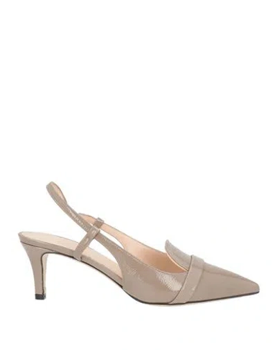 P.a.r.o.s.h P. A.r. O.s. H. Woman Pumps Taupe Size 6 Leather In Gray