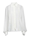 P.a.r.o.s.h P. A.r. O.s. H. Woman Shirt Cream Size S Polyester, Cotton, Polyamide In White