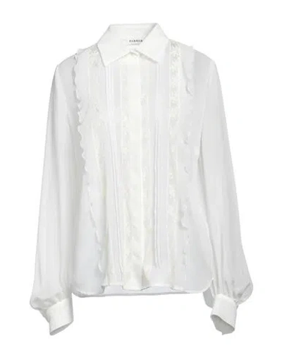 P.a.r.o.s.h P. A.r. O.s. H. Woman Shirt Cream Size S Polyester, Cotton, Polyamide In White