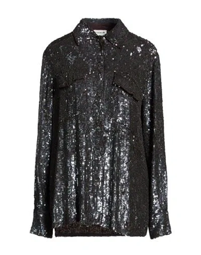 P.a.r.o.s.h P. A.r. O.s. H. Woman Shirt Dark Brown Size M Viscose In Black