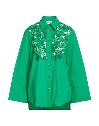 P.a.r.o.s.h P. A.r. O.s. H. Woman Shirt Green Size M Cotton, Polyamide, Pvc - Polyvinyl Chloride