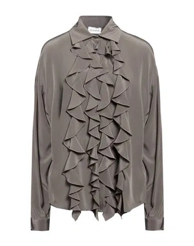 P.a.r.o.s.h P. A.r. O.s. H. Woman Shirt Taupe Size Xl Silk In Gray