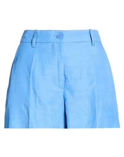 P.a.r.o.s.h P. A.r. O.s. H. Woman Shorts & Bermuda Shorts Azure Size M Viscose, Linen In Blue