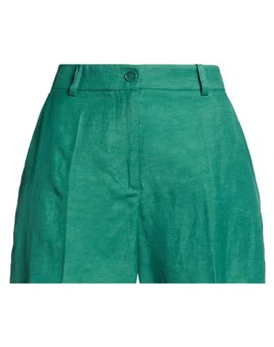 P.a.r.o.s.h P. A.r. O.s. H. Woman Shorts & Bermuda Shorts Emerald Green Size S Viscose, Linen