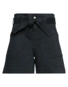 P.a.r.o.s.h P. A.r. O.s. H. Woman Shorts & Bermuda Shorts Midnight Blue Size L Cotton, Elastane