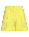 P.a.r.o.s.h P. A.r. O.s. H. Woman Shorts & Bermuda Shorts Pastel Yellow Size S Cotton