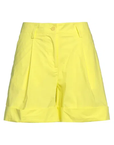 P.a.r.o.s.h P. A.r. O.s. H. Woman Shorts & Bermuda Shorts Pastel Yellow Size S Cotton