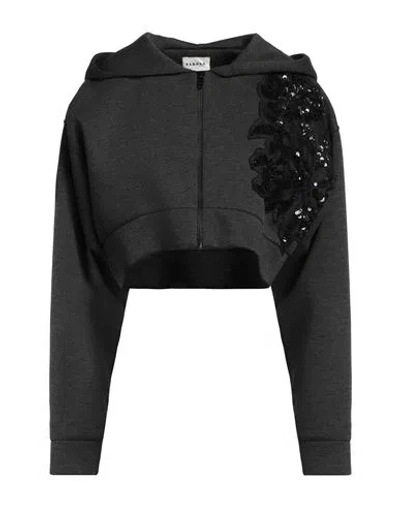 P.a.r.o.s.h P. A.r. O.s. H. Woman Sweatshirt Charcoal Size M Viscose, Silk, Pvc - Polyvinyl Chloride In Grey