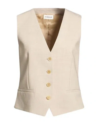 P.a.r.o.s.h P. A.r. O.s. H. Woman Tailored Vest Beige Size M Virgin Wool, Elastane In Neutral
