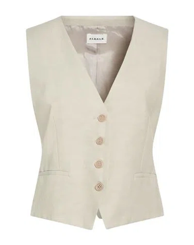 P.a.r.o.s.h P. A.r. O.s. H. Woman Tailored Vest Light Grey Size M Viscose, Linen In Gold