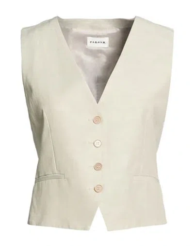P.a.r.o.s.h P. A.r. O.s. H. Woman Tailored Vest Light Grey Size S Viscose, Linen In Neutral