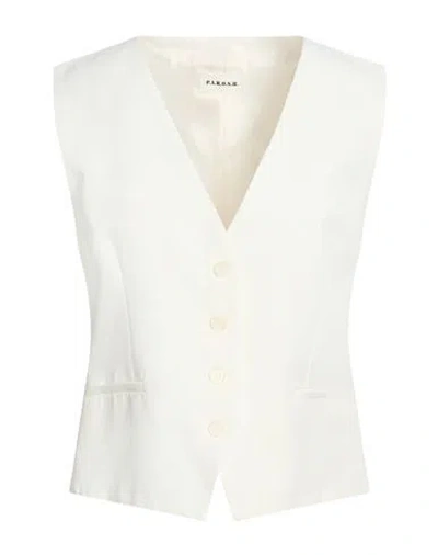P.a.r.o.s.h P. A.r. O.s. H. Woman Tailored Vest White Size L Viscose, Linen