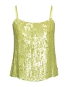 P.a.r.o.s.h P. A.r. O.s. H. Woman Top Lime Green Size L Viscose, Pvc - Polyvinyl Chloride