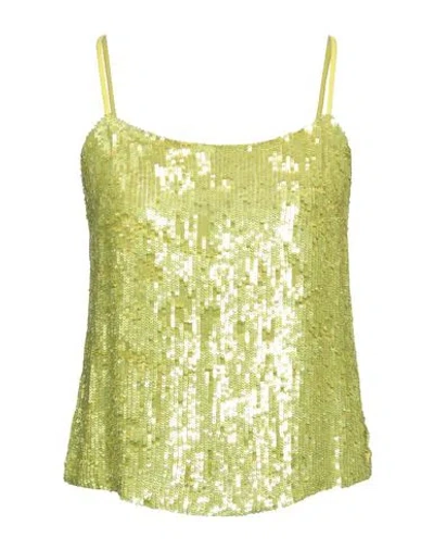 P.a.r.o.s.h P. A.r. O.s. H. Woman Top Lime Green Size L Viscose, Pvc - Polyvinyl Chloride