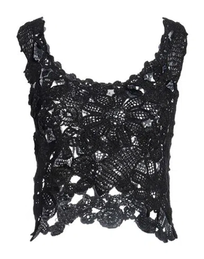 P.a.r.o.s.h P. A.r. O.s. H. Woman Top Black Size M Cotton