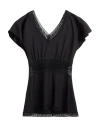 P.a.r.o.s.h P. A.r. O.s. H. Woman Top Black Size M Silk, Elastane In Black