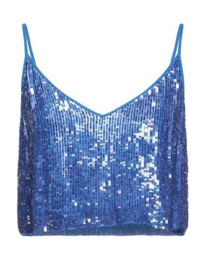 P.a.r.o.s.h P. A.r. O.s. H. Woman Top Blue Size S Viscose, Pvc - Polyvinyl Chloride