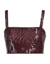 P.a.r.o.s.h P. A.r. O.s. H. Woman Top Burgundy Size M Polyamide, Elastane, Pvc - Polyvinyl Chloride In Red