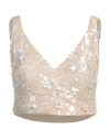 P.a.r.o.s.h White Glow Full Sequins Crop Top In White