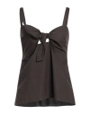 P.a.r.o.s.h P. A.r. O.s. H. Woman Top Dark Brown Size M Cotton