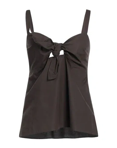 P.a.r.o.s.h P. A.r. O.s. H. Woman Top Dark Brown Size M Cotton