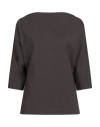 P.a.r.o.s.h P. A.r. O.s. H. Woman Top Dark Brown Size Xs Virgin Wool, Elastane