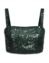 P.a.r.o.s.h P. A.r. O.s. H. Woman Top Dark Green Size M Polyamide, Elastane, Pvc - Polyvinyl Chloride