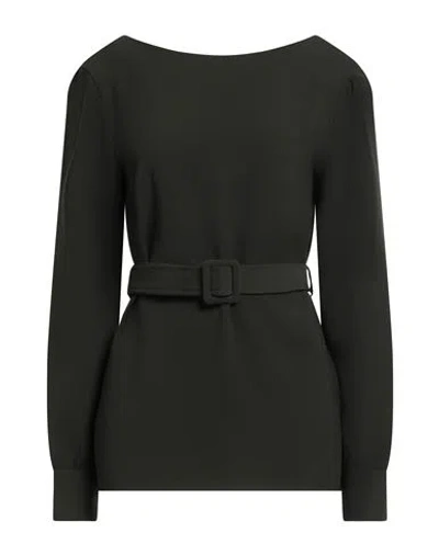 P.a.r.o.s.h P. A.r. O.s. H. Woman Top Dark Green Size S Polyester In Black