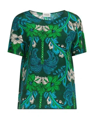 P.a.r.o.s.h P. A.r. O.s. H. Woman Top Dark Green Size Xl Silk