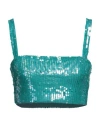 P.a.r.o.s.h P. A.r. O.s. H. Woman Top Emerald Green Size M Polyamide, Elastane, Pvc - Polyvinyl Chloride