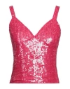 P.a.r.o.s.h P. A.r. O.s. H. Woman Top Fuchsia Size Xs Polyamide, Elastane, Pvc - Polyvinyl Chloride In Pink