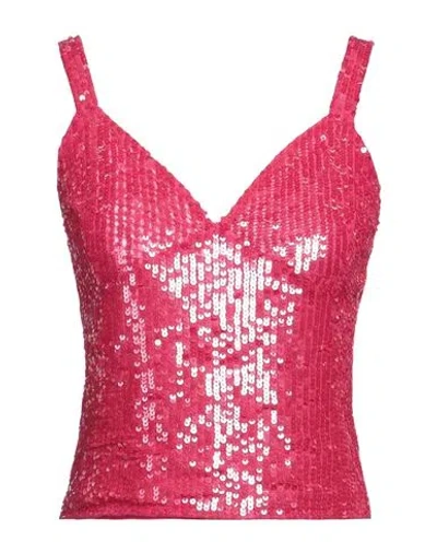 P.a.r.o.s.h P. A.r. O.s. H. Woman Top Fuchsia Size Xs Polyamide, Elastane, Pvc - Polyvinyl Chloride In Pink