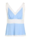 P.a.r.o.s.h P. A.r. O.s. H. Woman Top Light Blue Size S Silk, Elastane, Polyamide, Cotton