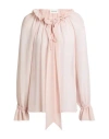 P.a.r.o.s.h Sheer Georgette Blouse In Pink