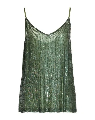 P.a.r.o.s.h P. A.r. O.s. H. Woman Top Military Green Size L Viscose, Pvc - Polyvinyl Chloride