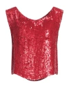 P.a.r.o.s.h P. A.r. O.s. H. Woman Top Red Size L Viscose, Pvc - Polyvinyl Chloride In Red