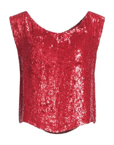 P.a.r.o.s.h P. A.r. O.s. H. Woman Top Red Size L Viscose, Pvc - Polyvinyl Chloride