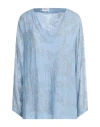 P.a.r.o.s.h P. A.r. O.s. H. Woman Top Sky Blue Size L Viscose In Blue