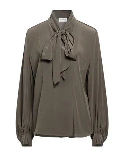 P.a.r.o.s.h P. A.r. O.s. H. Woman Top Taupe Size L Silk In Gray