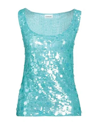 P.a.r.o.s.h P. A.r. O.s. H. Woman Top Turquoise Size M Polyamide, Elastane In Blue