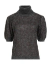 P.a.r.o.s.h P. A.r. O.s. H. Woman Turtleneck Charcoal Size Xl Mohair Wool, Polyamide, Wool In Gray