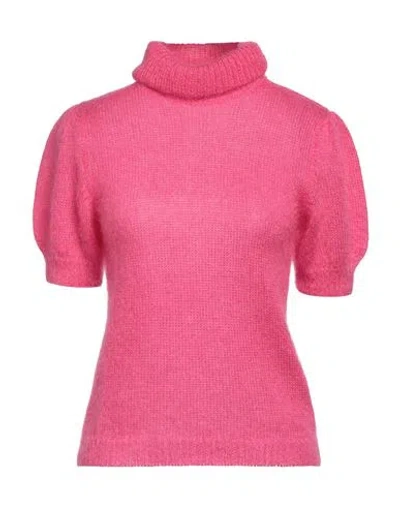 P.a.r.o.s.h P. A.r. O.s. H. Woman Turtleneck Fuchsia Size Xs Mohair Wool, Polyamide, Wool In Pink