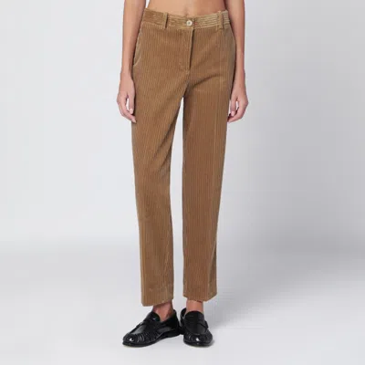 P.A.R.O.S.H P. A.R. O.S. H. WOMEN'S CAMEL-COLOU CORDUROY TROUSERS