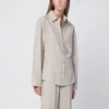 P.a.r.o.s.h P. A.r. O.s. H. Women's Stucco-colou Wool Shirt In Gray