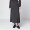 P.a.r.o.s.h Wool Wrap Midi Skirt In Gray