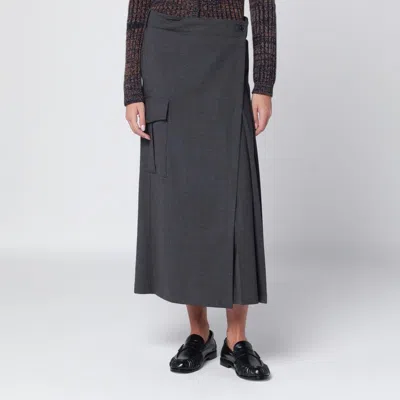 P.A.R.O.S.H P. A.R. O.S. H. WOMEN'S WOOL WRAP SKIRT