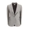 P.a.r.o.s.h P. A.r. O.s. H. Houndstooth Patterned Jacket In Brown